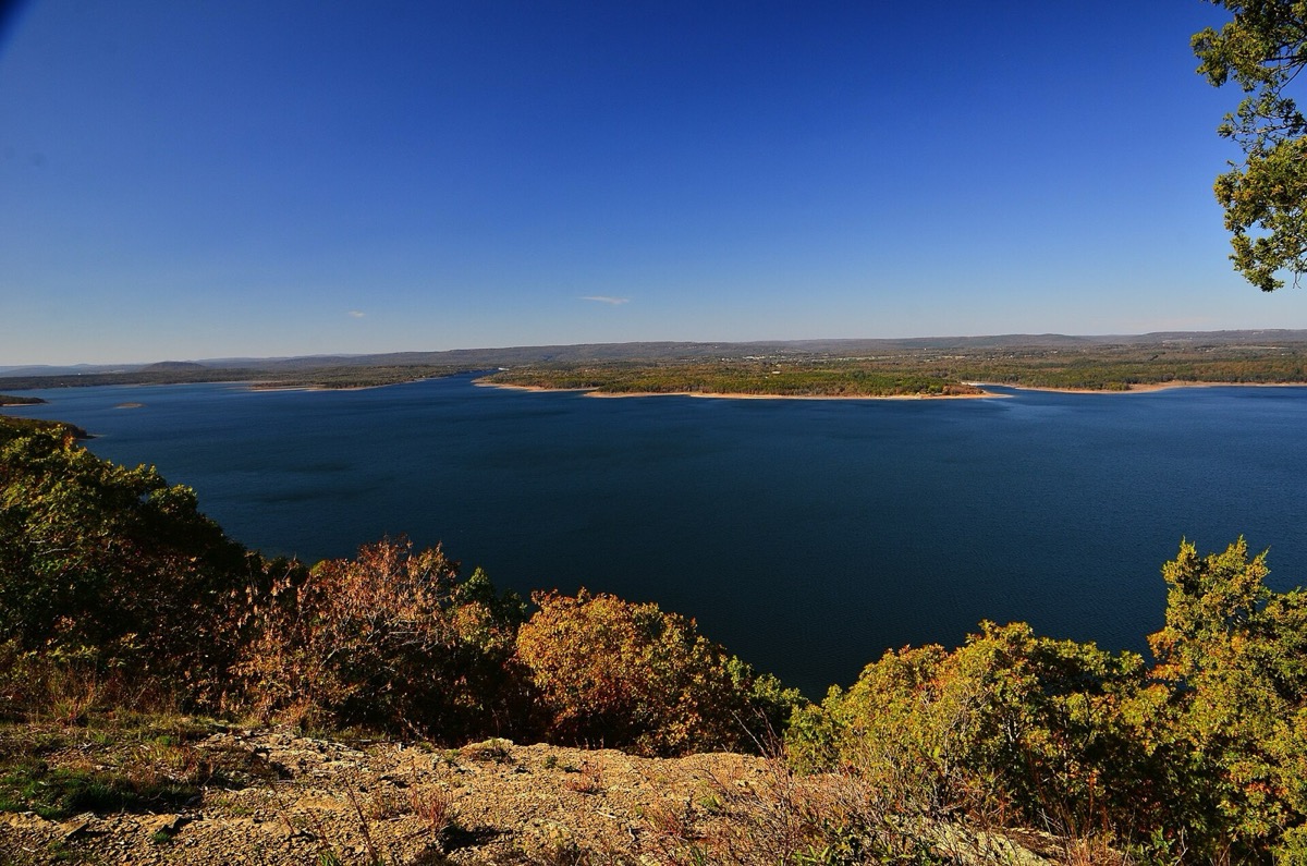 Greers Ferry Lake from the bluffs at Miller's Point