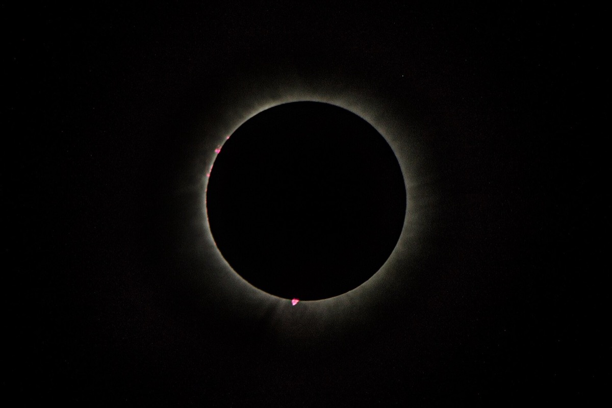 The total solar eclipse of April 8, 2024, photographed from Little Rock, Arkansas